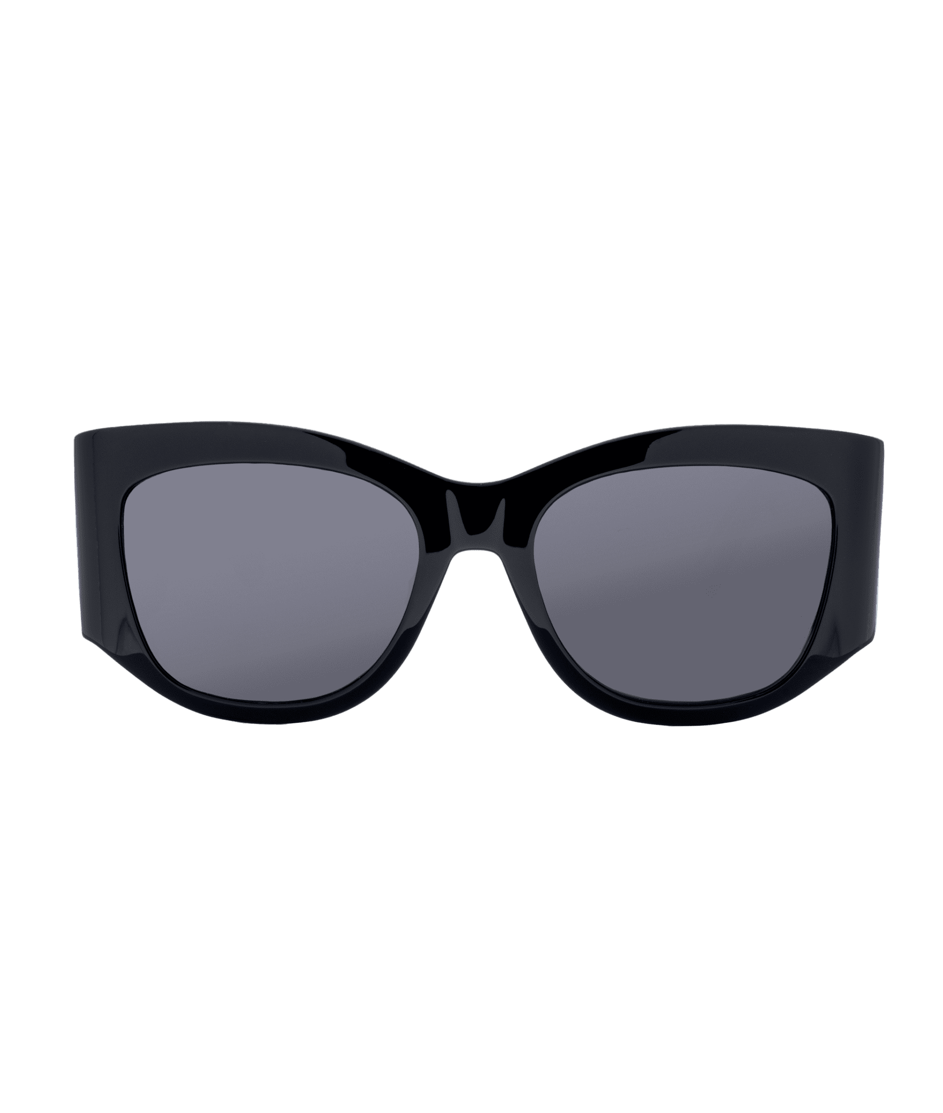 Product 1154: Black, rectangular sunglasses with dark tinted lenses shown front-facing on a plain white background—ideal for those seeking Vu, le plus grand inventaire de montures à Montréal.