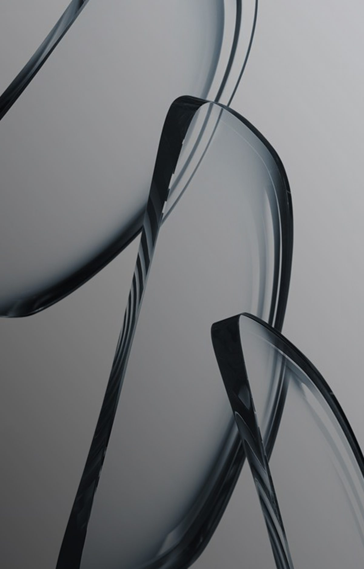 Lentilles ophtalmiques sur fond gris