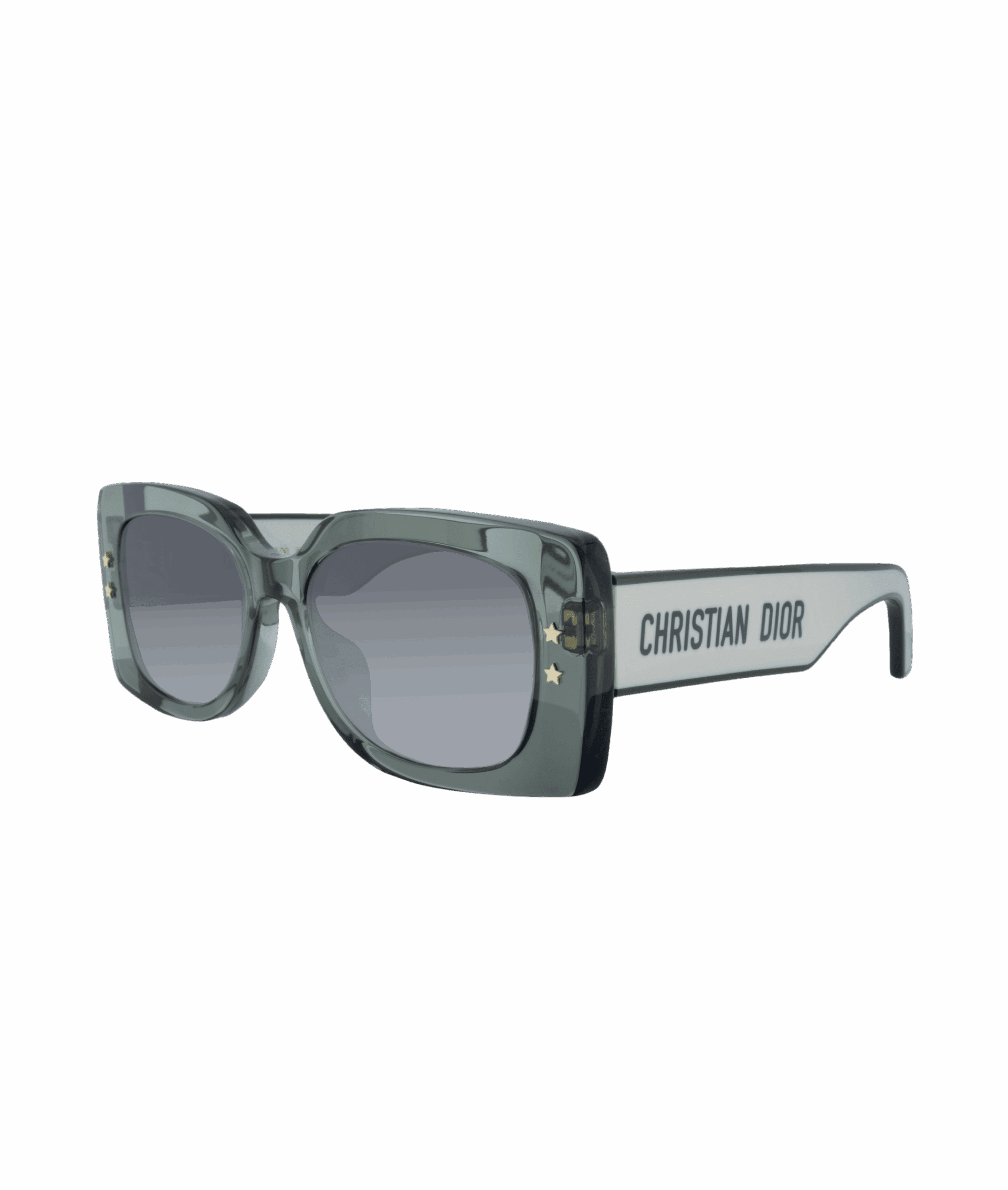 Shine under the sun with these transparent turquoise acetate sunglasses. Their gradient grey lenses provide optimal UV protection, allowing you to glow safely.