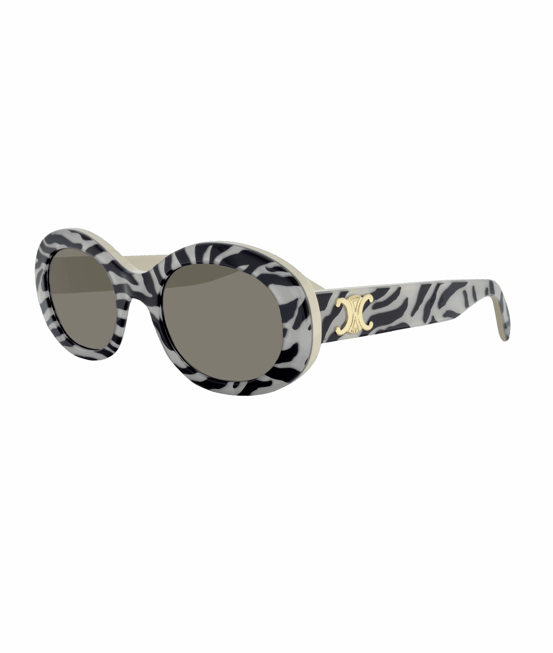 Cette monture solaire ovale allie un design audacieux et un contraste frappant. Avec une combinaison de noir et blanc et un motif inspiré du zèbre, elle apporte une touche à la fois audacieuse et raffinée à n'importe quel look.