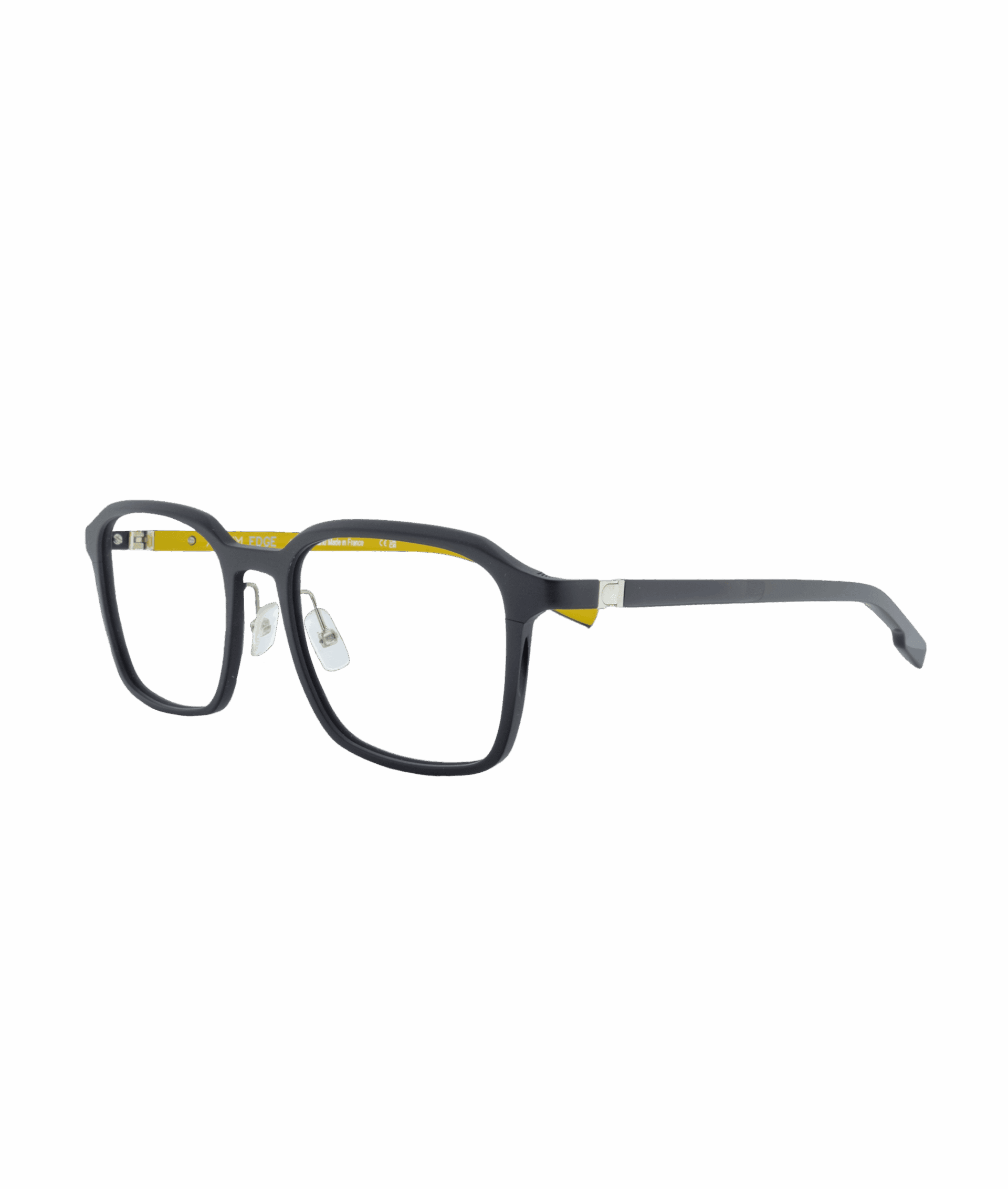 Designed for modern men, this frame combines bold design with premium quality. Its beveled aluminum structure captures light with precision, while the matte black and neon yellow contrast adds a dynamic and distinctly contemporary touch.