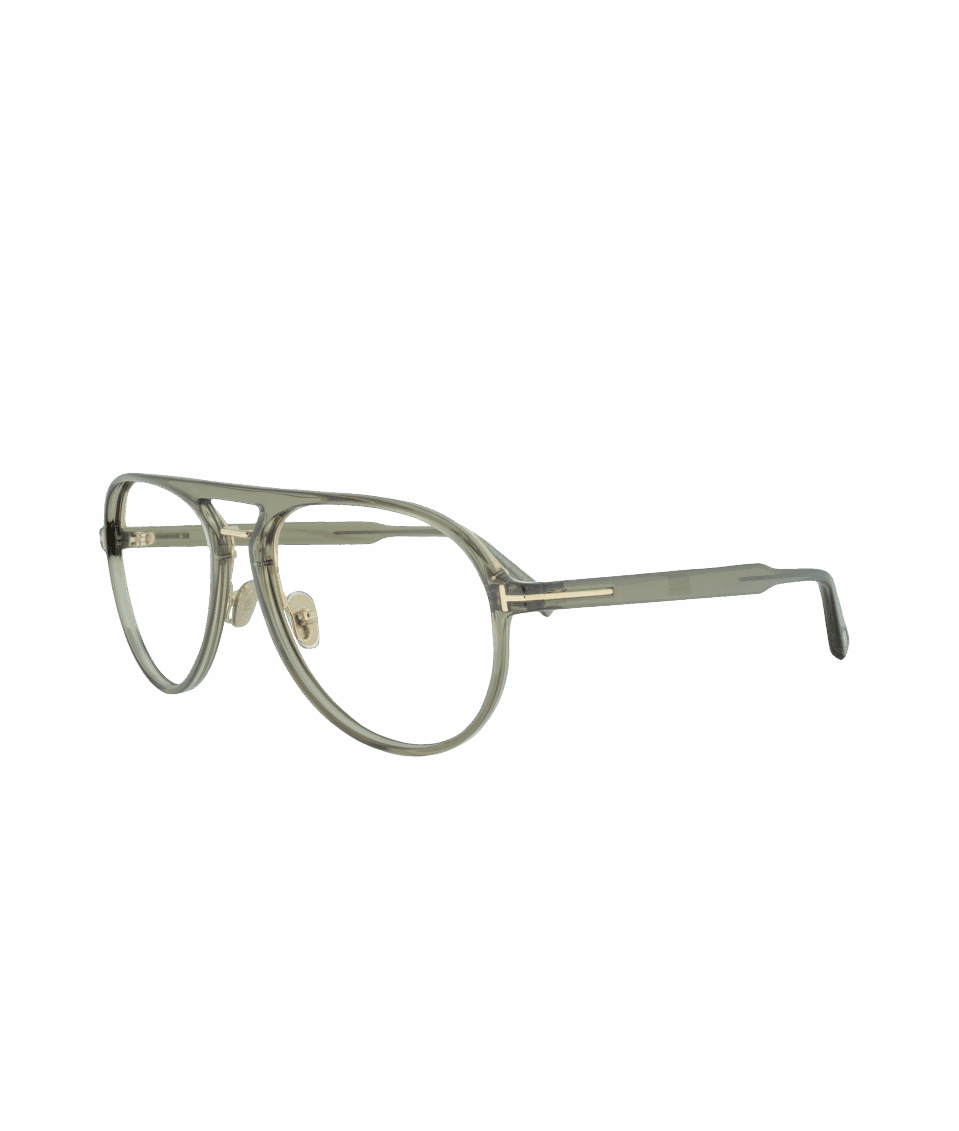 Showcase unparalleled elegance with the Tom Ford FT5981-B frame in dark green, which combines the classic aviator shape with a modern full-frame structure. Its deep, glossy hue adds sophistication, while the fine metal temples, adorned with the iconic