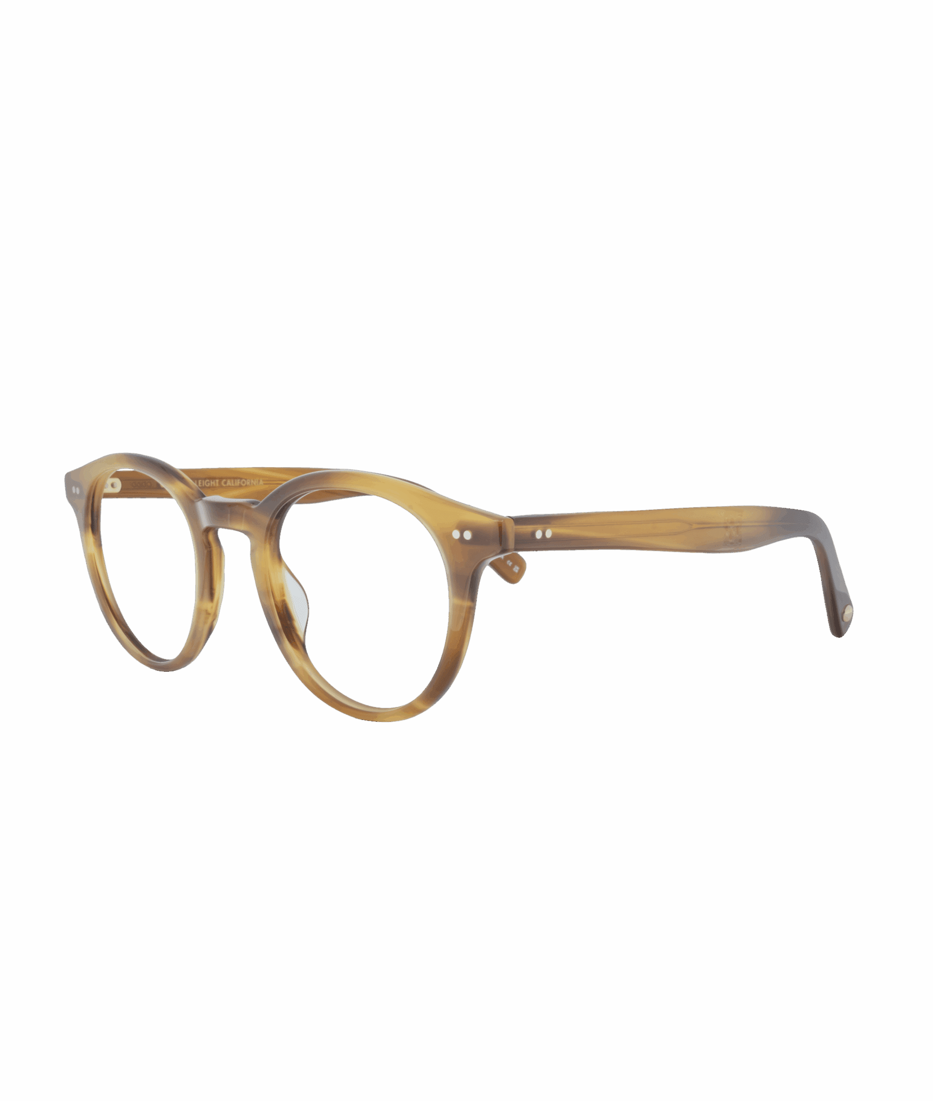 A round frame with vintage elegance, reimagined in thick, textured brown acetate. Its keyhole bridge and handcrafted finishes give it a sophisticated and timeless appeal.
