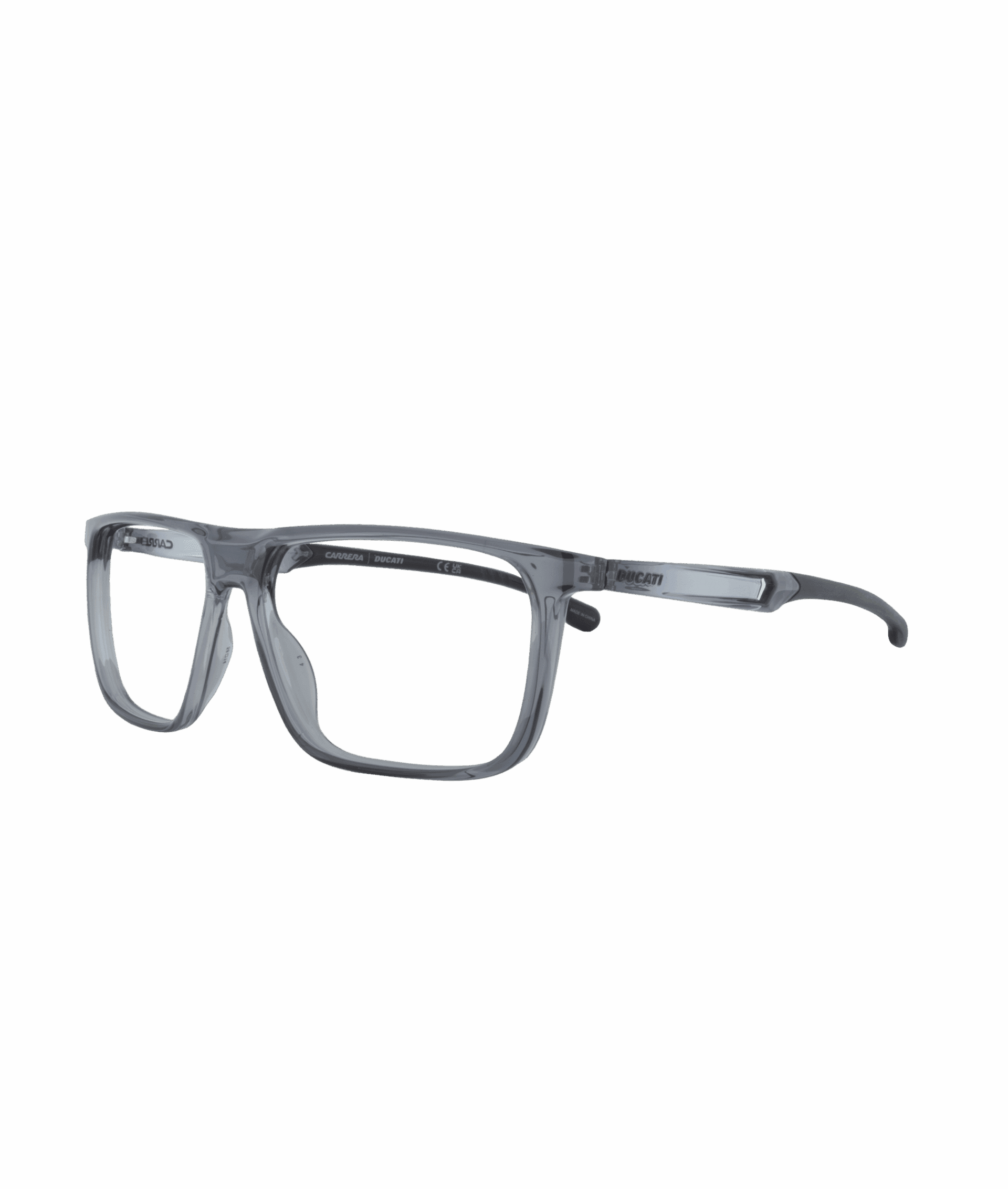 Taillée pour la performance et le style, cette monture allie légèreté extrême et design sportif ultra moderne. Son gris transparent audacieux révèle des lignes affûtées, évoquant vitesse et énergie — parfaite pour ceux qui veulent faire une vraie déclaration sans compromis sur le confort.