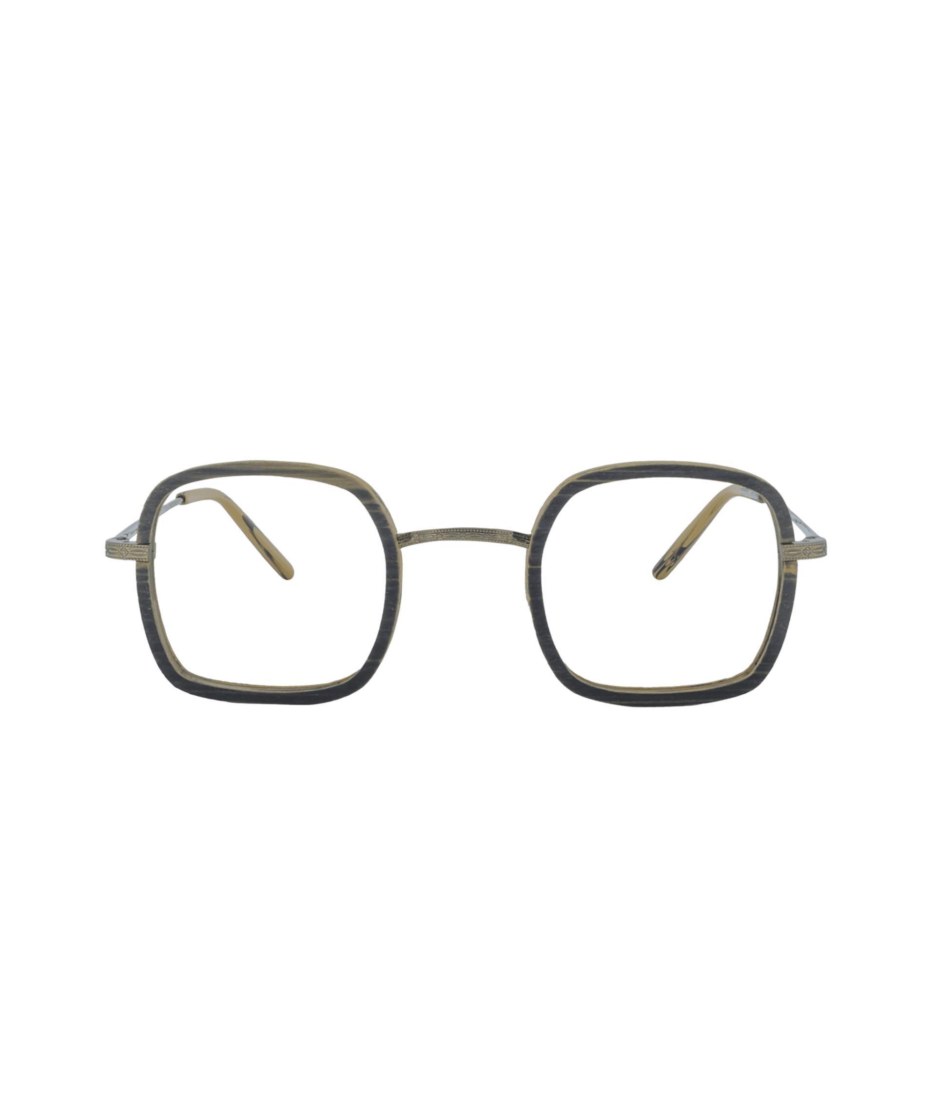 Square-shaped eyeglasses with thin, dark-colored frames and slightly rounded corners, displayed against a plain white background.