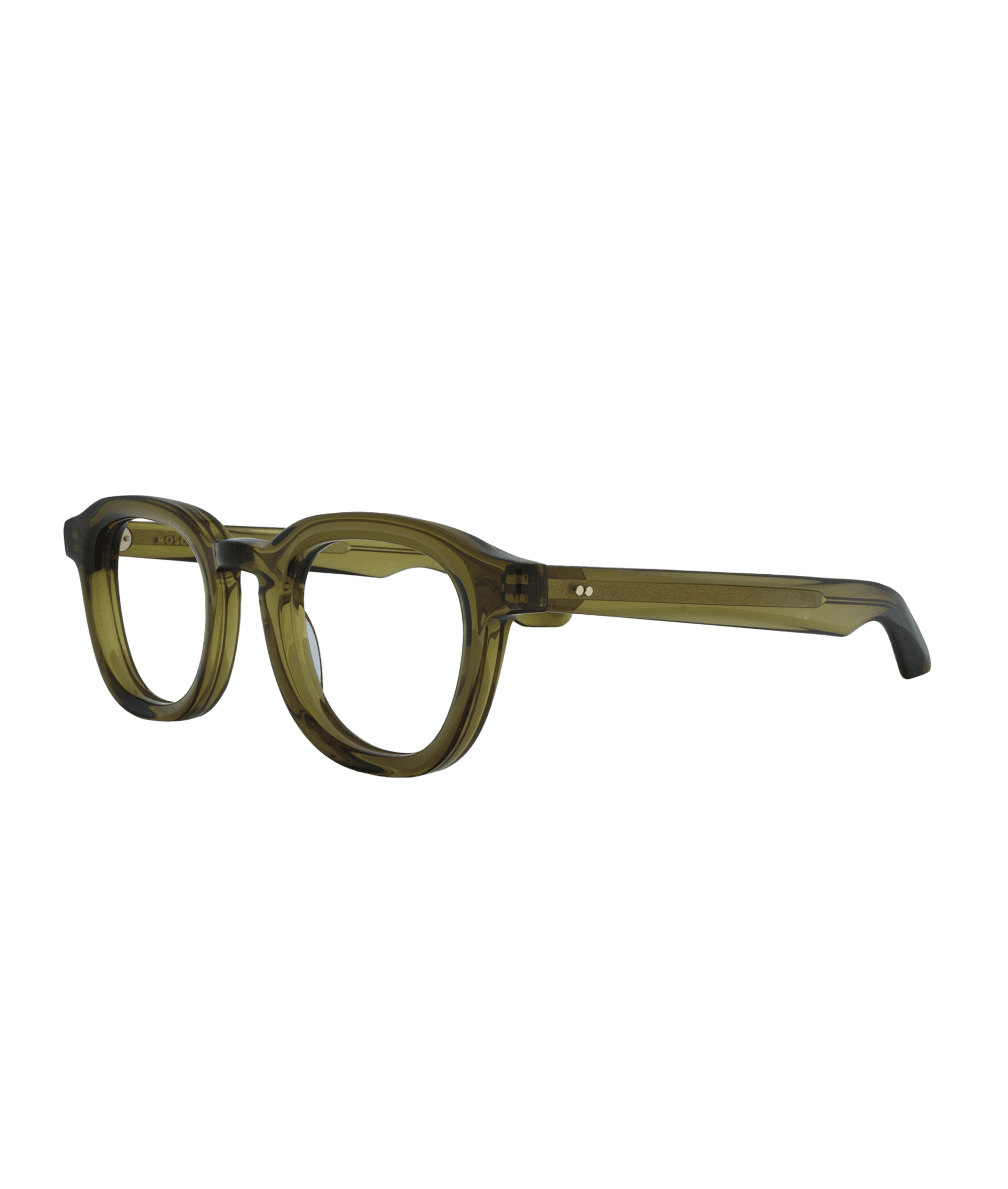 A New York style icon, the MOSCOT DAHVEN model captivates with its bold round-oval shape and pronounced thickness, adding character and presence to the face. The deep olive brown color reveals rich, warm undertones.